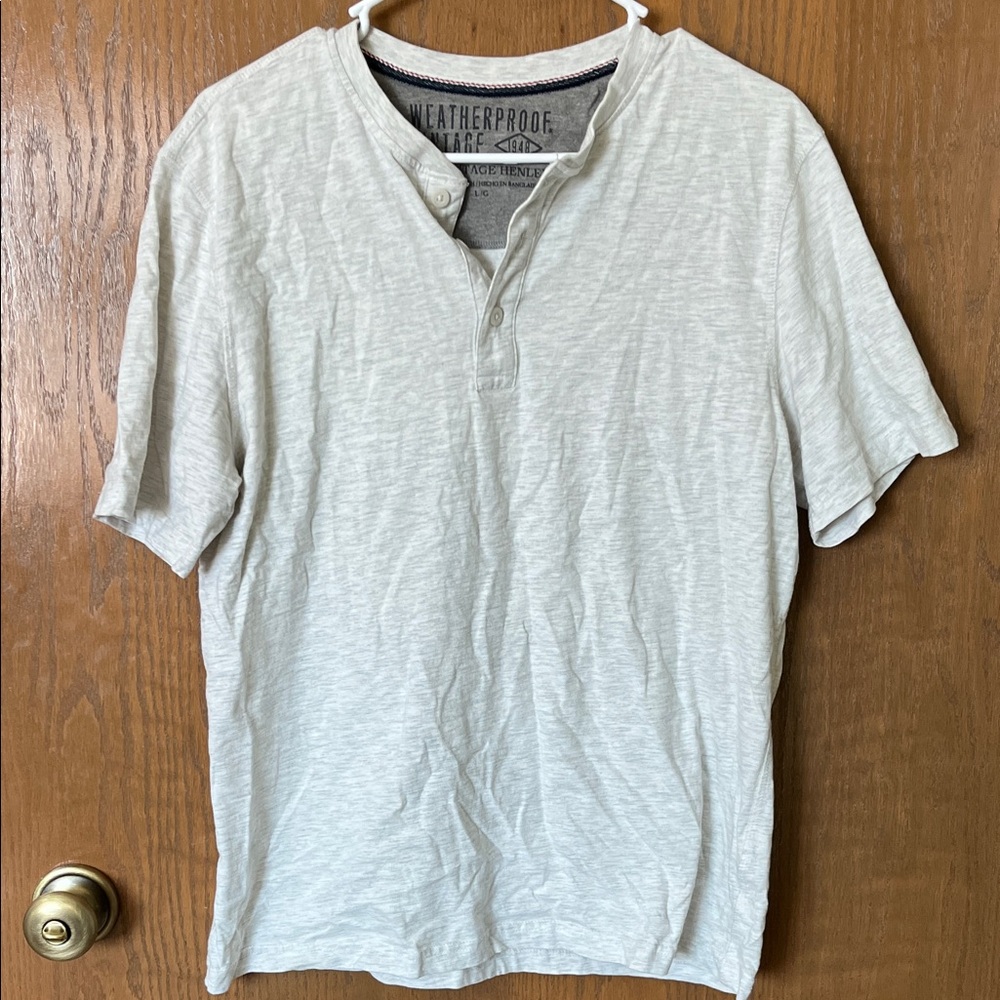Weatherproof Men's Light Gray Casual Shirt